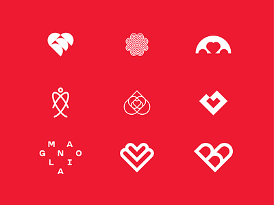 Logo Selection - Valentines day edition branding design emotion heart illustration logo logotype love loving minimal people shapes simple type typography valentines