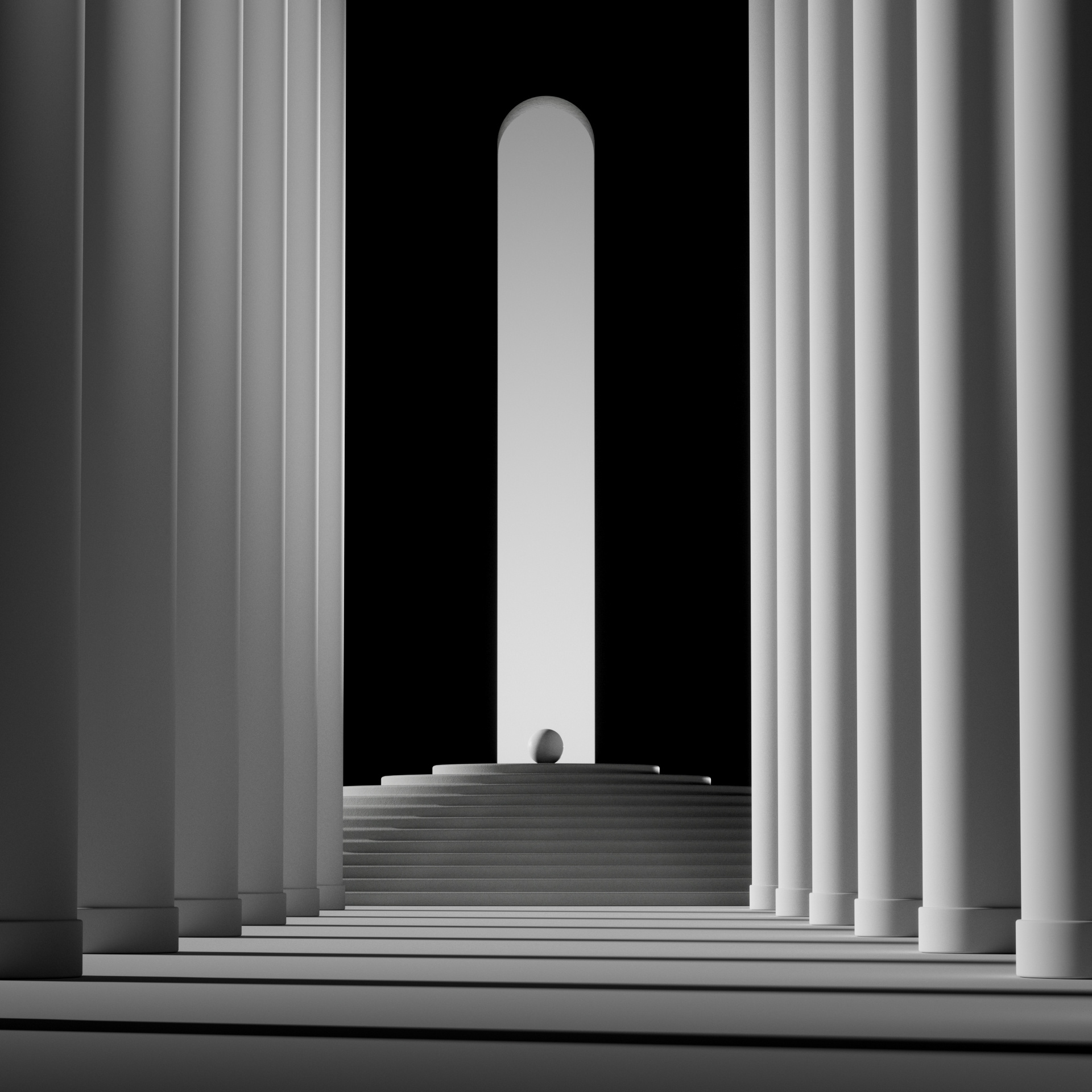 Hail to the King. 3d architecture black c4d crislabno design illustration render white