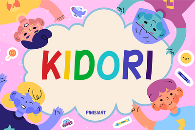 KIDORI branding children display font font fun funny game gaming kids kids book movie playful poster youtube