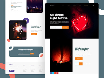 Festival Planner (Landing Page Exploration) 2020 2020 design 2020 trend 2020 trends 2020 ui trends 2020calendar business color creative design festival landing page concept landing page design landing page template landing page ui minimal planner typography ui ux web design