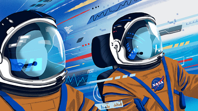 NASA / Cockpit View Style Frame astronaut aviation cockpit data illustration motion nasa outer space science space spaceman speed tech