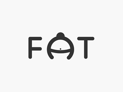 fat wordmark belly bellybutton chubby clean design fat fatty flat grease illustration logo logotype simple typography vector wordmark