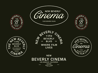 New Beverly Cinema Logo Suite badge logo badgedesign brand identity branding logo logodesign logotype retro typographic logo typography