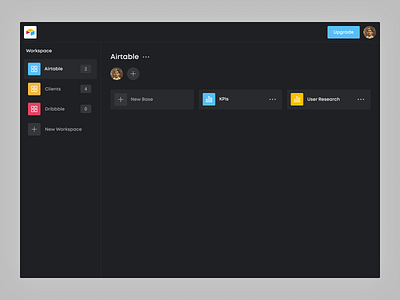 Airtable - User Interface Remix airtable base dark mode database saas spreadsheet