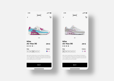 Daily Ui 12 app design daily ui daily ui challenge dailyui dailyui12 design likes nike nike air max ui