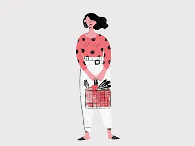 Zero Waste Grocery Shop avatar character characterdesign design illustration illustrator minimal modern people ui vector vectorart vectors