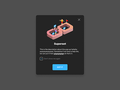 Onboarding - Superset illustration isometric ui ux