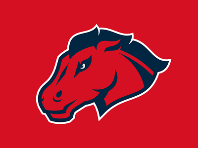 Univ. of the Southwest Mustangs brand bronco head horse illustration logo mustang