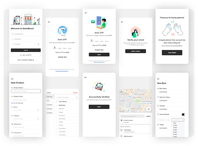 SalesBoard icon illustration typography ui ux