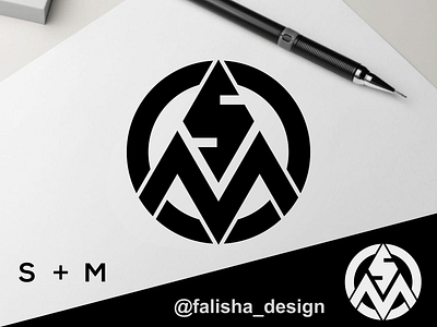 sm logo abstract box branding circle colorful design flat hexagon icon illustration logo m monogram ms s simple sm symbol triangles vector