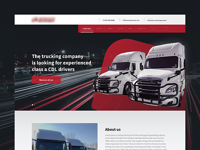 Landing page for logistics company dekstop design designer landing page landing page design logistics ui ui ux uidesign ux ux design web website