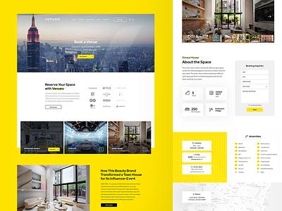 Venueo Agency Web Site - UI agency booking design interface nyc ui ux website