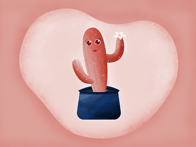 Miss Prick 2d brush cactus character comic cute design inspiration dribbble best shot flower funny illustration kawaii monday blues pattern pink plant shading texture thorns toonish