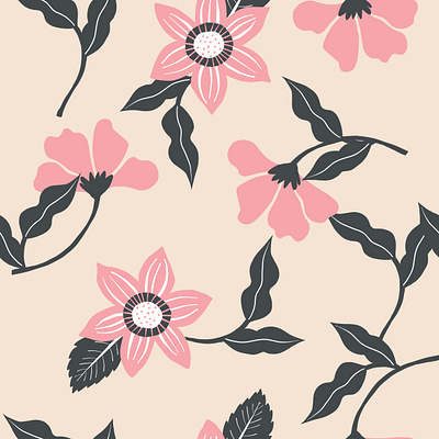 Floral pattern with vintage vibes adobe fresco floral floral pattern flower pattern flowers illustration seamless pattern surface design surface pattern textile design textile pattern vintage