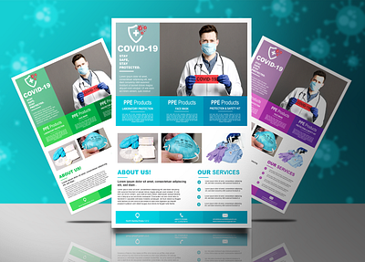 COVID-19 FLYER DESIGN banner ad brand identity brochure design colorful coronavirus covid19 graphic design illustration illustrator logodesign mask news photoshop poster design ppe stay safe stayhome virus