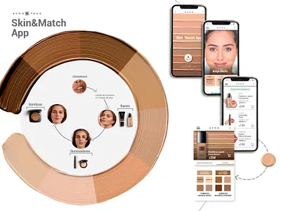 Skyn&Match App adobe xd app design icon illustrator typography ui ux vector web