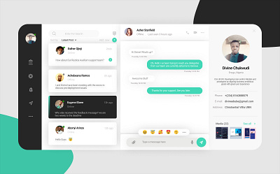 Web Chat App app chat app color concept design figma figmadesign social media ui vector web web design webdesign website design