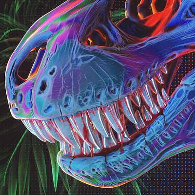 last supper blood c4d chrome cinema4d cool digital dinosaur drip neon octane retro trippy vaporwave