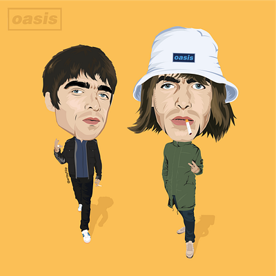 Oasis artwork design drawing illustration illustrator illustrator art music oasis