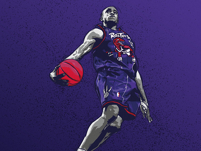 Vince Carter « Air Canada ». NBA Illustration 2020. adobe artwork creative design drawing flat graphic design illustration illustrator nba photoshop poster vector