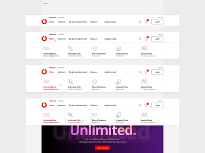 Nav Exploration (Early, 2019) app button design dropdown dropdown menu exploration flat grid hover interface kit landingpage nav navbar navigation states ui ui kit ux website