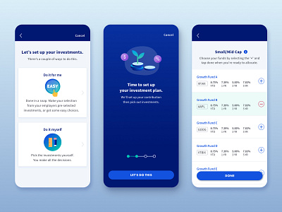 Client Enrollment Experience cards ui digital illustration finance fintech app mobile app