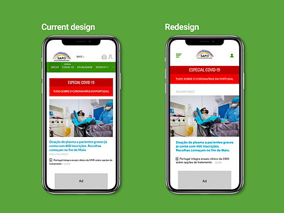 Sapo news mobile website redesign dailyui design desktop flat header header navigation menu minimal mobile news redesign sapo ui ux web website