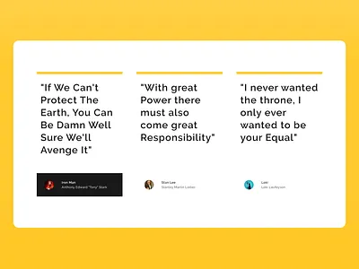 Testimonials UI 100daysofui adobexd dailyui design ui