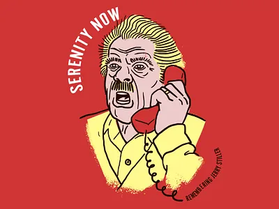 Remembering Jerry Stiller 90s dad fan art frank costanza illustration jerry stiller rip seinfeld