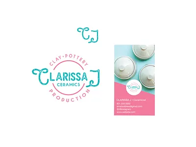 Clarissa J Ceramics Logo and Business Card brand design branddesign branddesigner businesscard businesscarddesign logo logodesign