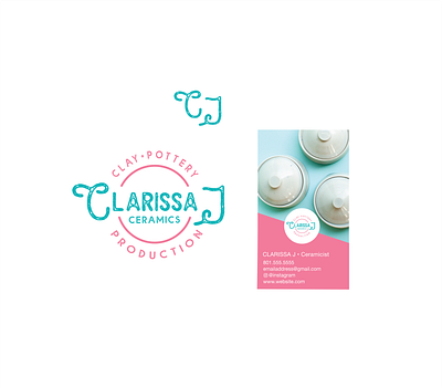 Clarissa J Ceramics Logo and Business Card brand design branddesign branddesigner businesscard businesscarddesign logo logodesign
