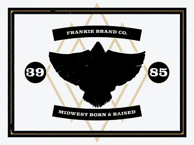 Frankie Midwest Eagle branding cincinnati coal design eagle gold gritty illustration kentucky shadow vintage