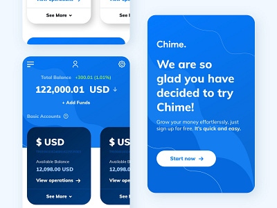 Chime UI App concept finance finance app ui user interface ux ux design