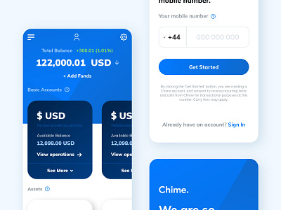 Chime UI App concept design finance typography ui user interface ux