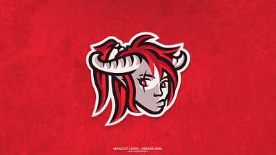 📝 Demon Girl - Mascot Logo ✏️ anime branding demon demon girl demon logo demonic demons design esports esportslogo gaming illustration logo logo design mascot logo vector