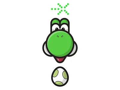 Yoshi character design icons illustraton illustrator smash sticker super mario super smash bros yoshi