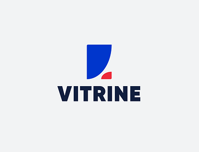 Vitrine Magazine Logo branding character design flag flat flat design france logo logotype modern typography vitrin vitrine