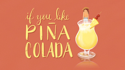 Piña Colada artwork beverage character drink drinks fresh illustration ipad pro ipadproart pina colada pineapple piña procreate procreate art summer summertime