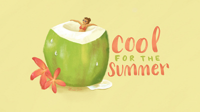 Coconut artwork beach coco coconut coconuts cool hawaii hot illustration ipad pro ipadproart procreate procreate art summer summertime sunglasses swim swimming pool water