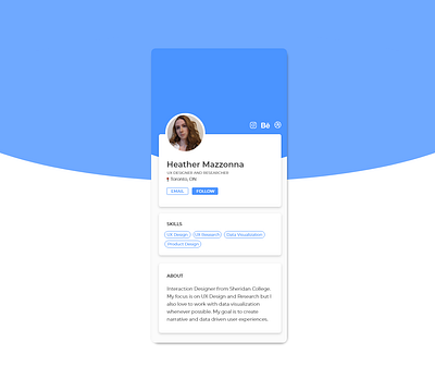 User Profile - Daily UI 006 dailyui dailyui006 dailyuichallenge design ui