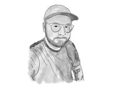 Erik Portrait design digital digital art digital illustration digital painting drawing glasses graphic design hat illustration lifestyle man procreate sketch tattoos watercolor