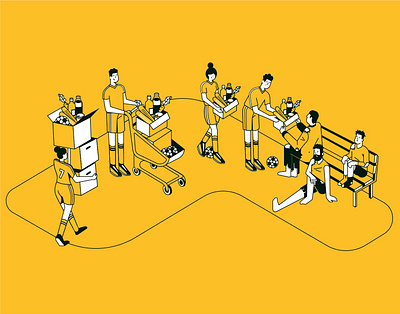 Swapping Food for FIFA? charity community design donation fifa flat food foodie graphic help illustration soccer sport vector