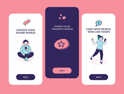 Music app ONBOARDING app app design daily ui dailyui design illustration music music app onboarding ui ui ux ui design uidesign uiux ux ui ux design uxdesign uxui