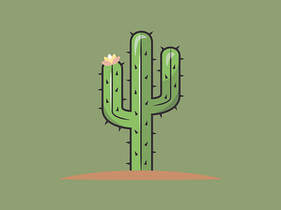 Desert Keeper adobe illustrator arizona cactus desert flat design flat illustration graphic design illustration illustrator landscape saguaro southwest vector