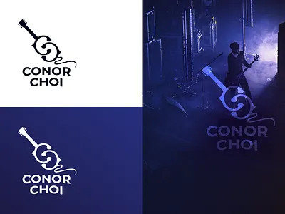 Conor Choi artist band branding guitar logo purple singer