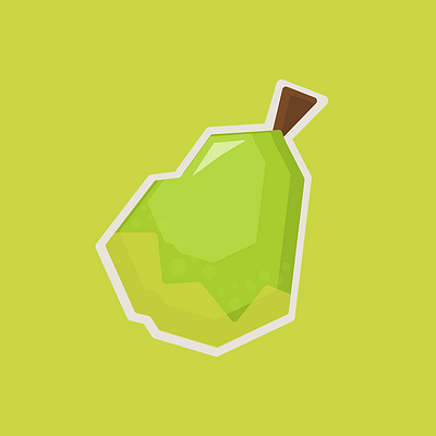 Pear animal crossing art design flat fruit icon illustration illustrator minimal town fruit