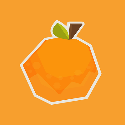 Orange animal crossing art design flat fruit icon illustration illustrator minimal town fruit