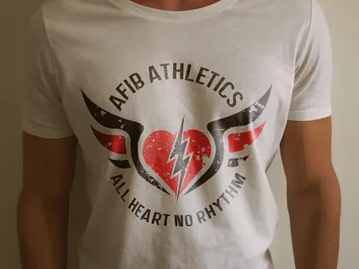 Afib Athletic illustration logo tshirt vector