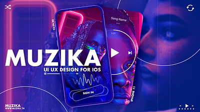 muzika App gradient design ui ux design