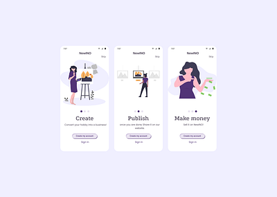 Daily UI #023 - Onboarding art artist dailyui dailyuichallenge day23 design dribbble figma onboarding online shop paintings typography ui undraw ux vector